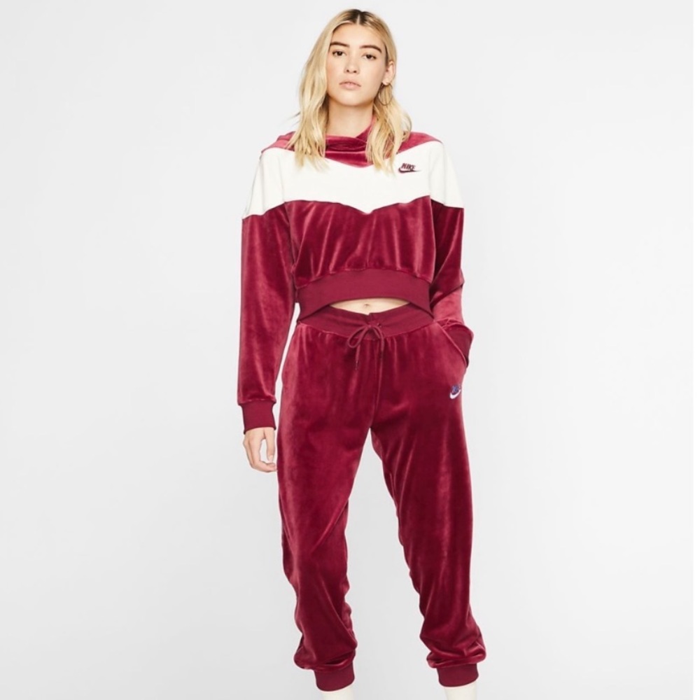 Nike NSW Heritage Velour Joggers university red - Picture 2 of 5